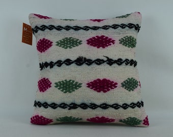rare kilim pillow, home design kilim pillow, decorative kilim pillow, kilim pillow, 18x18 vintage kilim pillow, bedroom pillow cover 3933