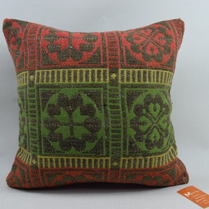 handmade pillow cover, bohemian pillow, 18x18 sofa pillow, ethnic throw pillow, home decor pillow, anatolian pillow, tribal pillow , 4892