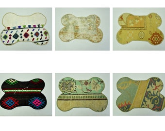 Pet feeding mat, Unique pet gift, Organic pet mat, Oushak mat, Cat place mat, Cat food mats, Bowl mat, Pet bowl mats, Dog lover gift SET 7