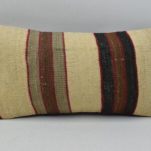 Cuscino decorativo in lana fatto a mano, cuscino arredamento azteco, cuscino kilim arredamento etnico, cuscino Boho, cuscino turco 8 x 16 copertura cuscino 1241