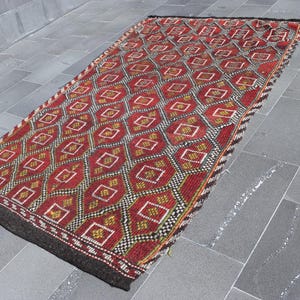 Large rug, Turkish rug, Home decor, Vintage rug 5.1 ft x 8.5 ft Green area rug, Bedroom rug, Bohemian rug, Aztec rug, Anatolian rug, ML1057