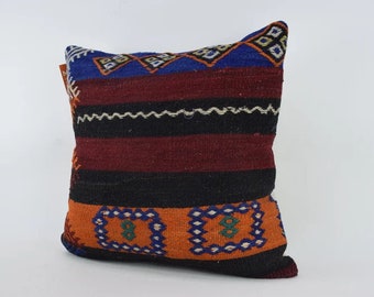 bohemian kilim pillow, organic kilim pillow, nomadic kilim pillow, oriental kilim pillow, home decor kilim pillow, 24x24 pillow cover 2020