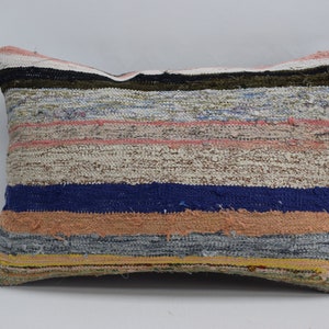 colorful pillow, lumbar pillow, bohemian pillow, home decor pillow, turkish pillow, kilim pillow , boho pillow 16x24 pillow cover, 2069