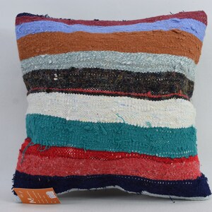 handmade turkish kilim pillow cover, tribal pillow, 16x16 pillow, throw pillow, corner pillow, home decor couch pillow , sofa pillow , 10406