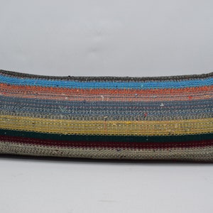 turkish kilim pillow cover, vintage kilim pillow, lumbar kilim pillow 12x36 floor kilim pillow, anatolian pillow, aztec pillow cover 874