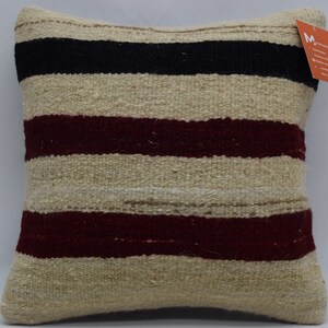 striped kilim pillow, decorative  kilim pillow, turkish pillow 14x14 bohemian kilim pillow, handmade kilim pillow, cushion cover 1380