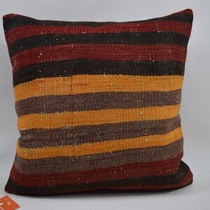 turkish kilim pillow, bohemian kilim pillow, home decor pillow, decorative kilim pillow, handmade pillow, 16x16 pillow cover, 10750