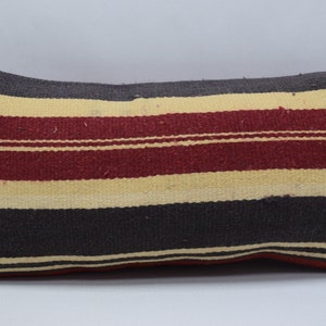 turkish wool kilim pillow cover, home decor pillow , striped pillow , decorative lumbar pillow , wedding pillow , 10x20 pillow cover , 2324