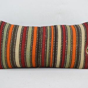 home decor pillow , bedding pillow , lumbar kilim pillow , throw pillow , euro sham pillow , nomadic pillow , 10x20 pillow cover , 2820