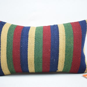 couch kilim pillow cover, lumbar pillow, anatolian pillow, handwoven pillow, decorative pillow, home decor 12x20 pillow cover , 4106