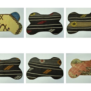 Bone shaped mat, Pet food mat, Puppy gift, Dog mat, Custom pet mat, Dog food mat, Pet supplies, Pet gifts, Floor mat, , Dog lover gift SET 3