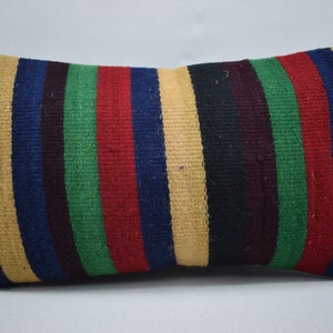 couch kilim pillow cover, lumbar pillow, anatolian pillow, handwoven pillow, decorative pillow, home decor 12x20 pillow cover , 3870