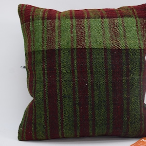 handmade kilim pillow, turkish pillow, bohemian pillow, ethnic pillow 16x16 throw pillow, decorative pillow, tribal pillow cover 7812