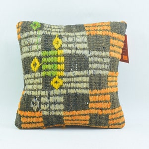 Copertura del cuscino kilim intrecciata a mano, cuscino da tiro, cuscino kilim arredamento Boho, cuscino kilim Boho, cuscino tessuto a mano 12x12 copertura del cuscino 327