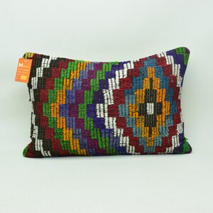 Anatolisches Kissen, handgemachtes Kelim Kissen, türkisches Kissen, Boho Home Dekoration, Kelim Kissen, Couch Kissenbezug, 16x24 Kissenbezug 3155