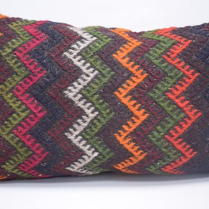 colorful pillow, lumbar pillow, geometric pillow, boho decor pillow, turkish pillow, kilim pillow /  pillows 16x24 pillow cover / 1778