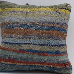 organic kilim pillow , ethnic pillow , bedding pillow , handmade kilim pillow , turkish pillow , sofa pillow  , 18x18 pillow cover , 3306