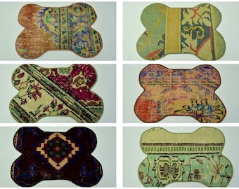 Bone shaped mat, Pet food mat, Puppy gift, Dog mat, Custom pet mat, Dog food mat, Pet supplies, Pet gifts, Floor mat, , Dog lover gift SET 8