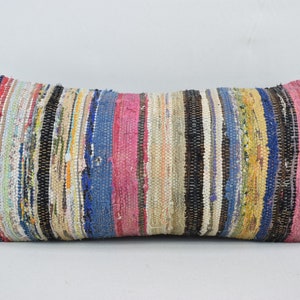 home decor pillow , colorful pillow , lumbar kilim pillow , throw pillow , euro sham pillow , nomadic pillow , 10x20 pillow cover , 2770