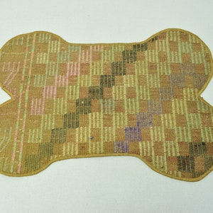 Dog lover gift, Cat lover gift, Pet gift, Pet placemat, Water bowl mat, Food bowl rug, Bone shaped mat, Pet food mat, Puppy gift Dog mat 179