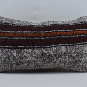 throw pillow, tribal pillow, handmade kilim pillow, anatolian pillow, home decor pillow, lumbar pillow , 12x20 cushion cover , 3458