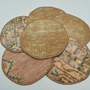 6 pieces supla set, art deco vintage supla, kitchen table decor, 9x9  american service set, unique mouse pad, dinner table linens, 083