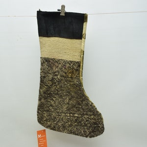 nomadic kilim stocking 11x18 fireplace decor christmas gift stocking brown kilim stocking entryway christmas decor holiday decor 855