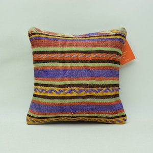 Cuscino kilim turco, cuscino kilim etnico, cuscino da tiro, cuscino kilim arredamento Boho, cuscino da tiro, cuscino di lana, copertura cuscino 12x12 453