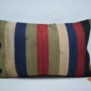 couch kilim pillow cover, lumbar pillow, anatolian pillow, handwoven pillow, decorative pillow, home decor 12x20 pillow cover , 3891