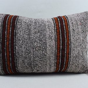 couch pillow, kilim pillow, boho pillow, turkish pillow, handwoven pillow, livinroom decor, home decor pillow, 16x24 pillow cover, 2824