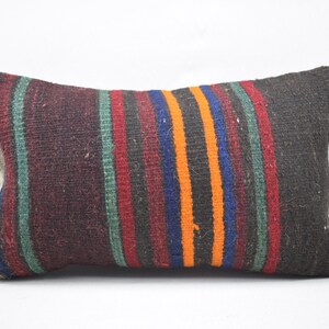 couch kilim pillow cover, lumbar pillow, anatolian pillow, handwoven pillow, decorative pillow, home decor 12x20 pillow cover , 4117