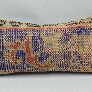 Cuscino per tappeti intrecciati a mano, cuscino per tappeti turchi, cuscino per tappeti decorativi, cuscino lombare, cuscino per tappeti in lana organica, fodera per cuscino 8 x 16 787