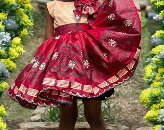 Girls Party Dresses, Girls, Formal Dresses, Ankara girl's Dress 1-2 years African Print Girls Dress