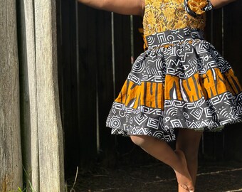 Girls Formal Dresses, Ankara Girl's Dress African Girl’s Dress For Pageant,African Birthday Dress For Kids,African Princess Dress