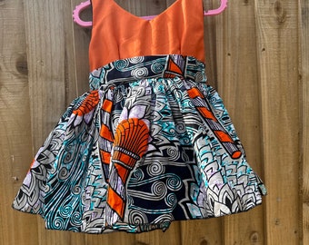Ankara girl's Dress 1-2 years African Print Girl's Summer Dress