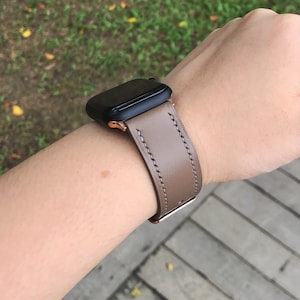 Apple Watch Strap | Grey Buttero | iWatch Series Ultra 10 9 SE | 49 42 41 40 38mm | Premium Quality | Made to order Handmade Leathercraft
