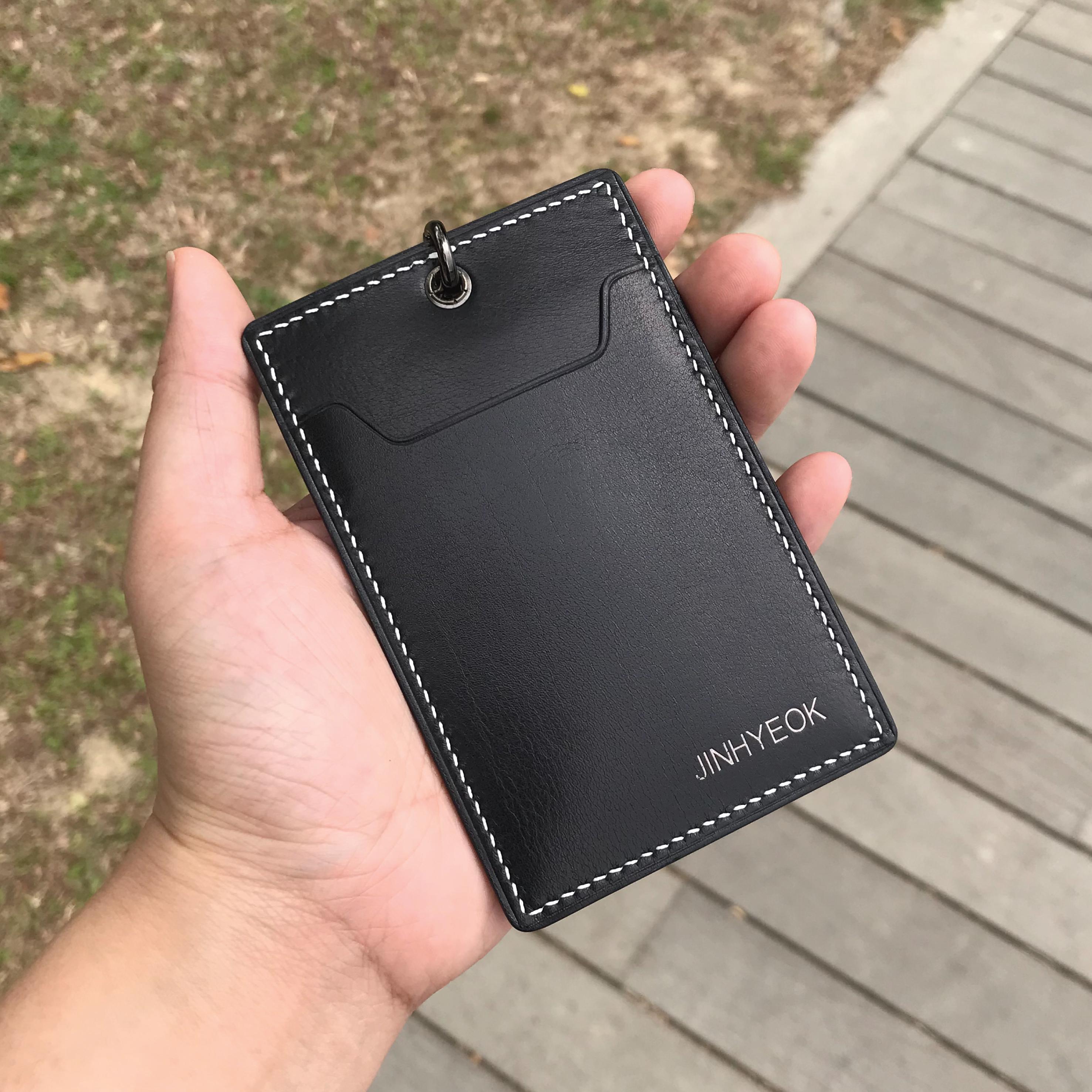 Personalized Handmade ID Cardholder | 4-colors Calf Leather