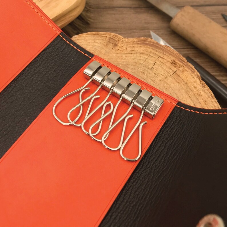 13colors Buttero Leather Key Holder Key Case Key Wallet Etsy