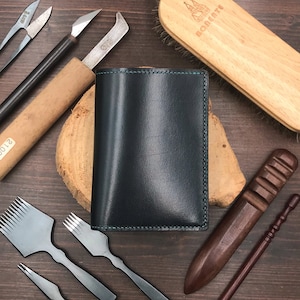 4-Colors Calf Leather | Medium Bifold Wallet | Free Personalized Engraving | Handmade Leather | Mother / Girlfriend / Lady / Her Gift
