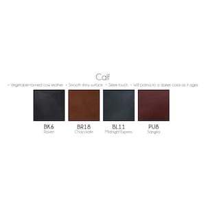 4-Colors Calf Leather | Pocket Wallet | Slim Credit Cardholder | Wristlet / Keychain / Tassel / Strap Case | Custom initials Embossing