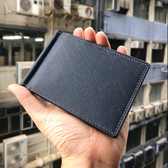 Leather Bifold Wallet with Money Clip