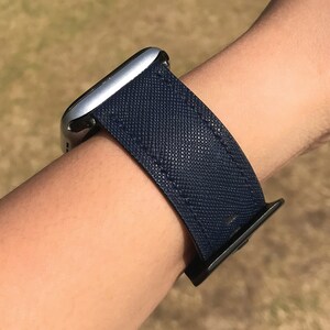 Apple Watch Strap | Navy Saffiano | iWatch Series Ultra 10 9 SE | 49 42 40 38mm | Premium Quality |Made to order Handmade Leathercraft