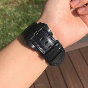5-Colors Calf Leather | Apple Watch 1~10/SE/Ultra2 Strap | iWatchband | Luxury Gift for Men&Women | Hand-stitched Genuine Leathercraft