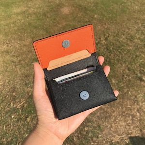 Personalized Handmade Business Card Case | Black Saffiano | Compact Design for 30 Cards | Perfect for Networking & Everyday Use