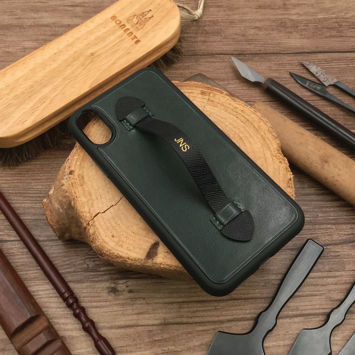 5colors Calf Leather Iphone Case Handle Etsy