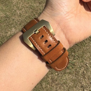 Apple Watch Strap | Light Brown Buttero | iWatch Series Ultra 8 7 SE | 49 42 40 38mm | Premium Quality | Made to order Handmade Leathercraft