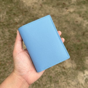 12-Colors Saffiano Leather | Medium Bifold Wallet | Free Personalized Engraving | Handmade Leather | Mother / Girlfriend / Lady / Her Gift