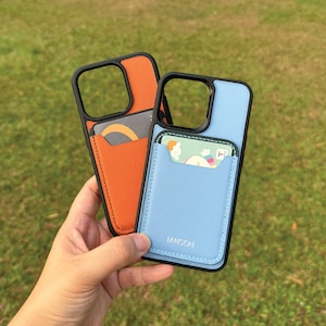 12-Colors Saffiano Leather | iPhone Case | Magsafe Wallet | Strong Magnetic Card Holder | Excellent Birthday Gift Idea | 15ProMax 14Plus 13