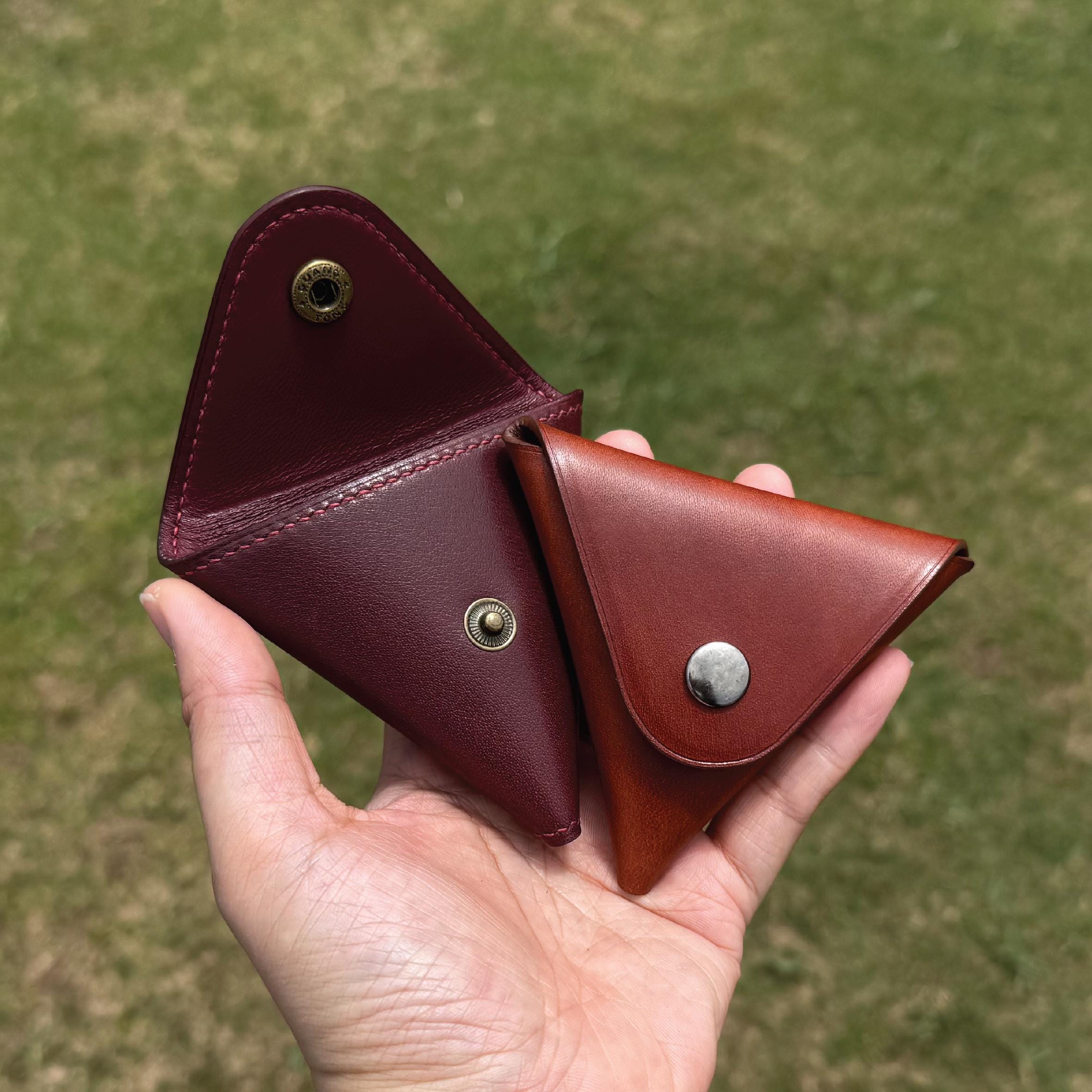 Personalized Handmade Coins Bag | 13-colors Buttero Leather | Chic