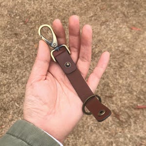 Leather Keychain Fob, Personalized Key Chain, Custom Leather Keyring, Gift for Him/Her